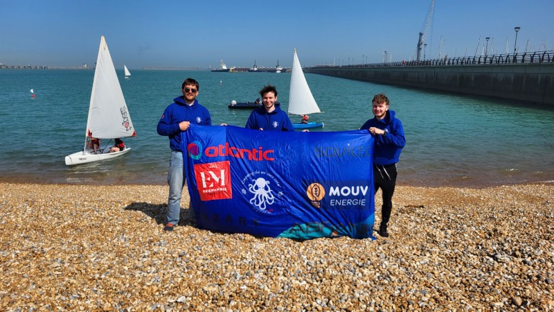 EM Normandie students after crossing the English Channel