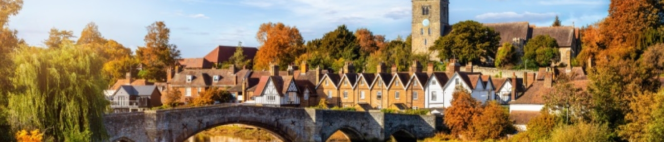 Landscape of a tiny english village