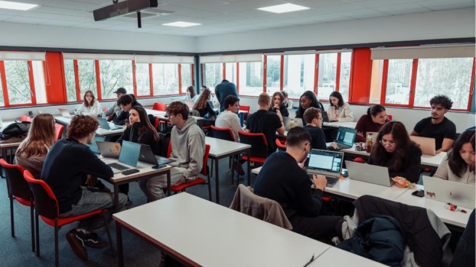 Classroom full of students
